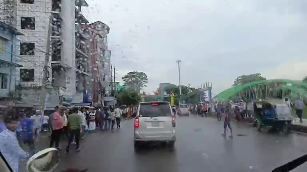⁣জুলাই পদযাত্রা - গোপালগঞ্জে ডুকলো এনসিপি গারি বহর।