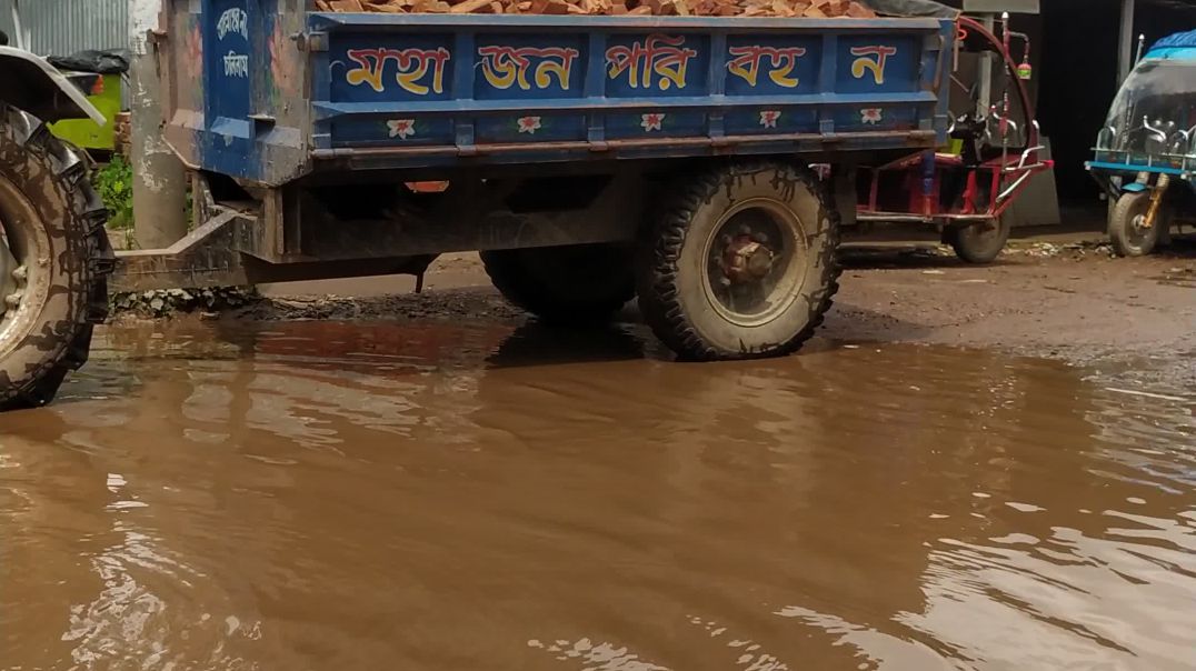⁣বিএনপি নেতা-কর্মীরা মিলে রাস্তা মেরামতের কাজ করছেন।