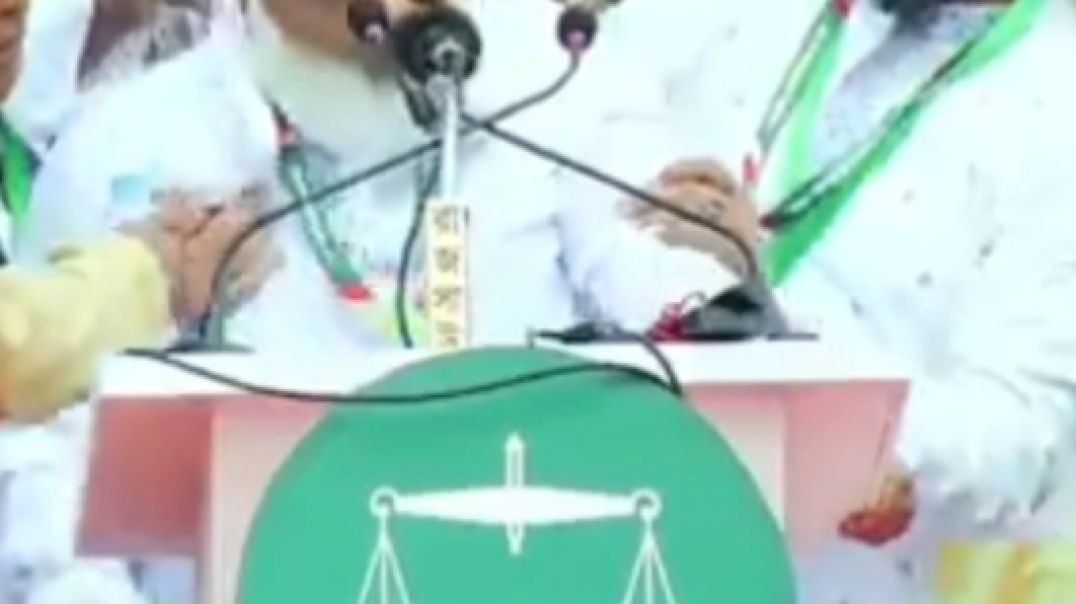 ⁣অসুস্থ হয়েই বক্তব্য দিলেন জামায়াতের আমির