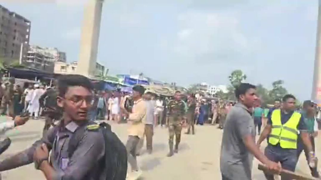 ⁣উত্তরায় স্কুলের উপর ভেঙে পড়েছে বিমান I সরাসরি