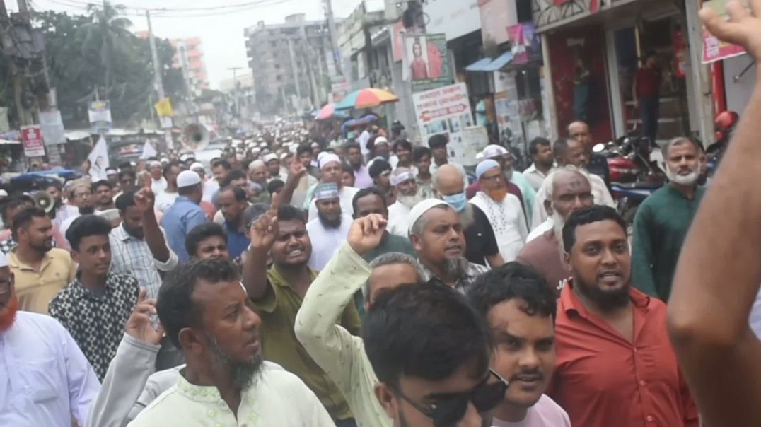 ⁣গণঅভ্যুত্থানের বছর পূর্তিতে দিনাজপুরে জামায়াতের বিক্ষোভ