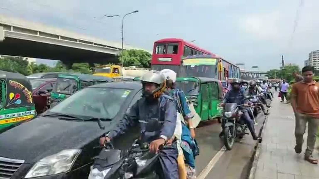 ⁣প্রথম কর্মদিবস রোববার কুড়িল থেকে মহাখালী তীব্র যানজট.