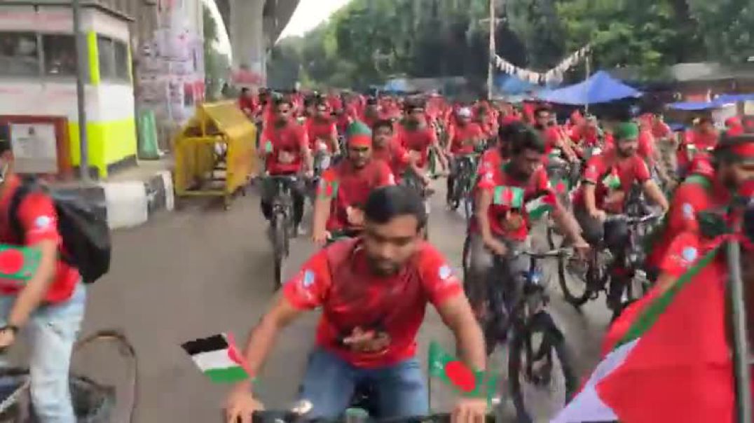 ⁣গণঅ'ভ্যুত্থা'নে বর্ষপূর্তিতে শিবিরের বিশাল র্যালি