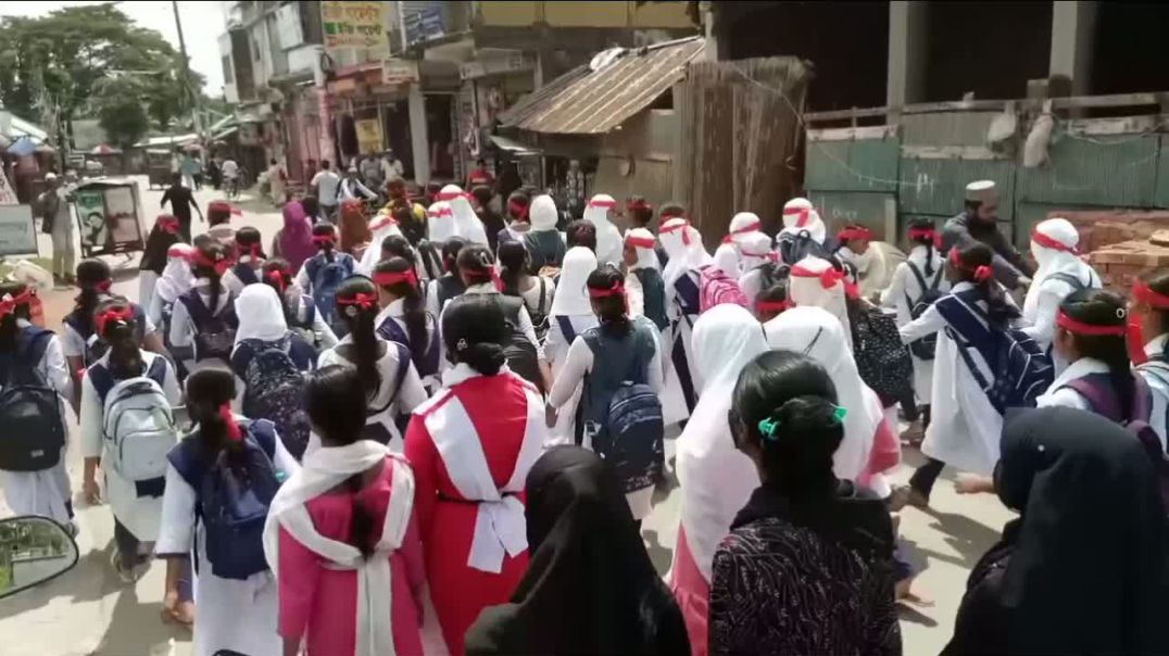 ⁣ঝালকাঠির কাঁঠালিয়াতে জুলাই শহীদের স্মরনে শহীদি মার্চের উপলক্ষে বিক্ষোভ মিছিল।