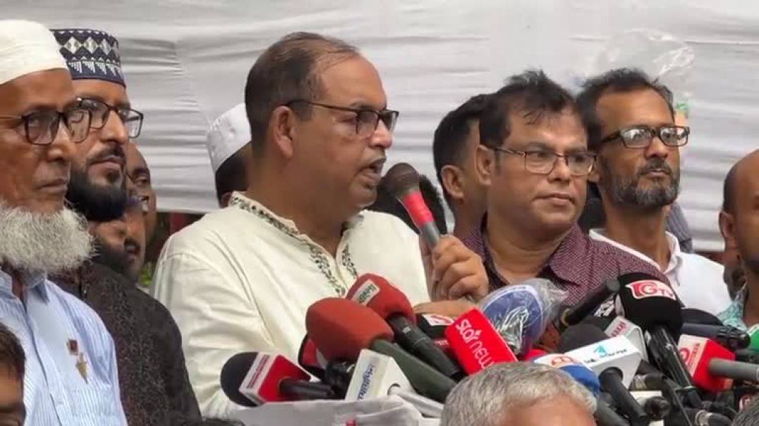 ⁣নির্বাচন ইস্যুতে বক্তব্য দিচ্ছেন শামসুজ্জামান দুদু