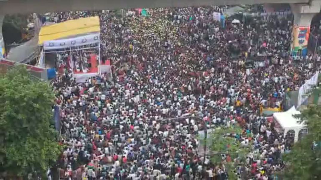 ⁣ছাত্রদলের লাখো নেতাকর্মীর উপস্থিতিতে জনসমুদ্র শাহবাগ। সরাসরি