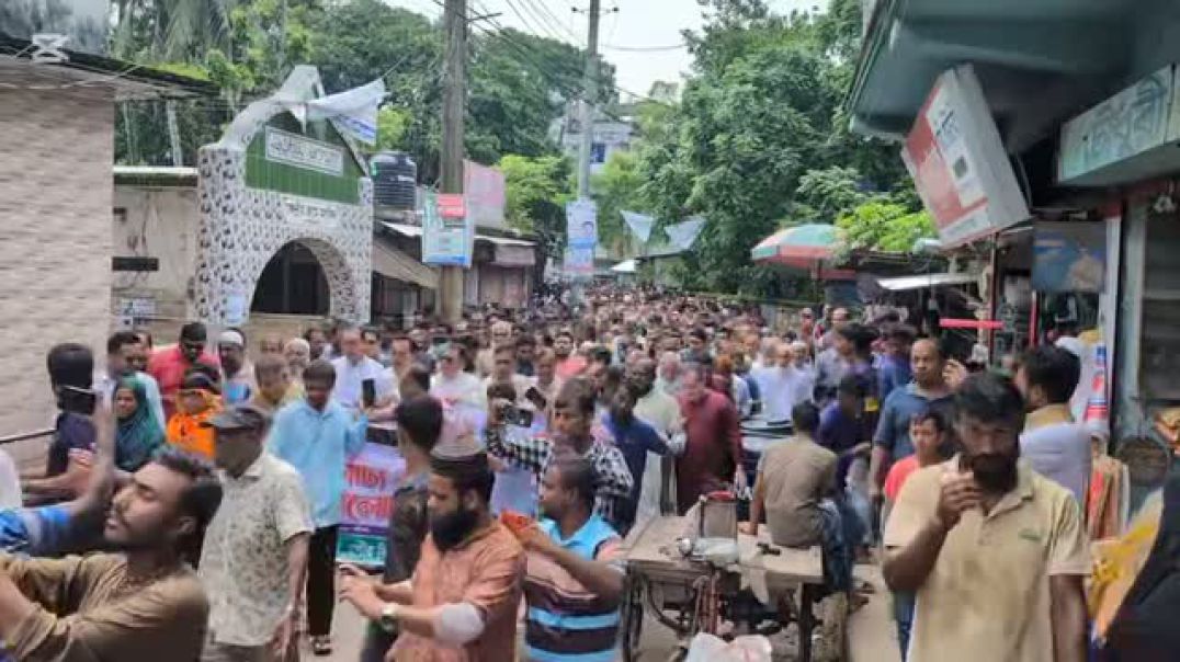 ⁣৩৬ জুলাই এর বছরপূর্তি উপলক্ষে ঝালকাঠির জেলা বিএনপির নলছিটিতে বিজয় মিছিল।