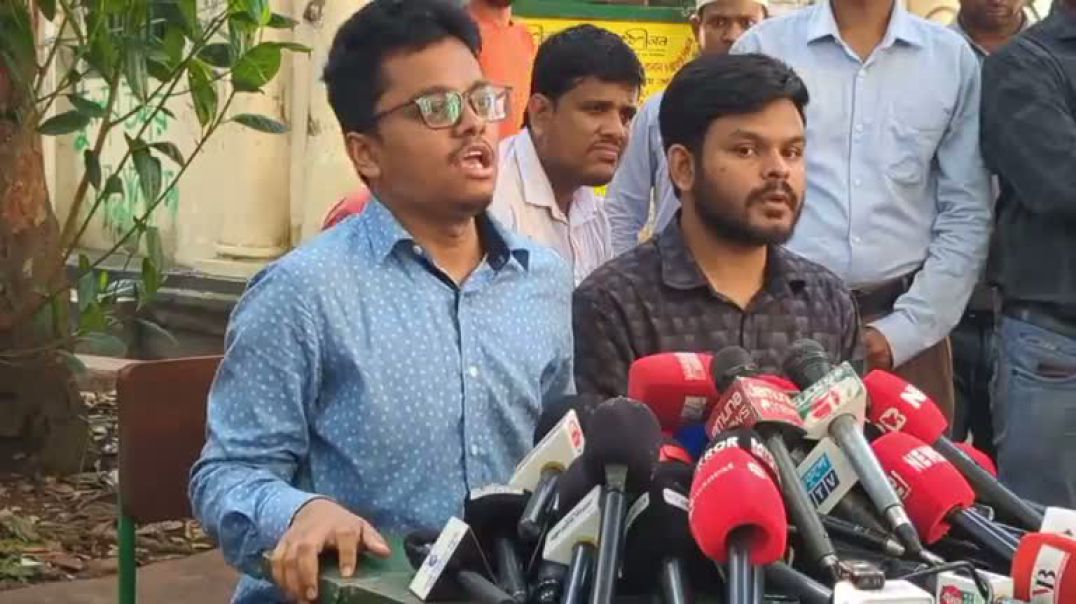⁣মধুর ক্যান্টিনে শিবিরের জরুরি সংবাদ সম্মেলন
