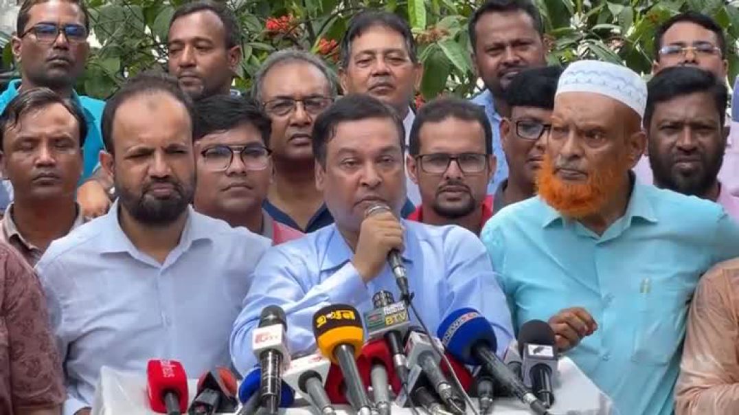 ⁣সাংবাদিক সমাবেশে বক্তব্য রাখছেন কাদের গণি চৌধুরী